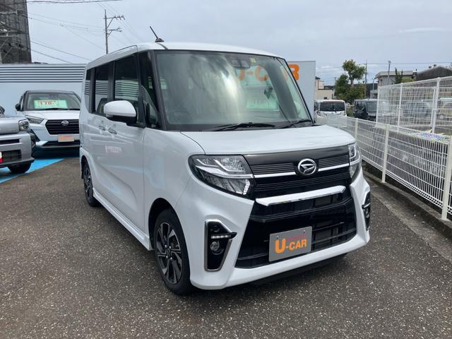 タントカスタムＸ１４インチアルミホイール　大型エアロバンパー　フルＬＥＤヘッドランプ　オート格納式カラードドアミラー　両側パワースライドドア　キーフリーシステム　プッシュボタンスタート（静岡県）の中古車