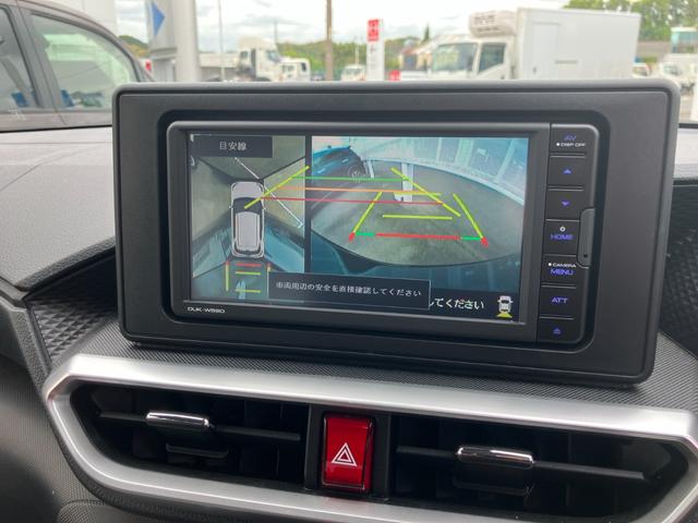 ロッキープレミアムＧ　ＨＥＶアルミホイール　ＵＶＩＲカット遮音ガラス　フルＬＥＤヘッドランプ　運転席・助手席シートヒーター　革巻きステアリングホイール　本革シフトノブ　アクティブマルチインフォメーションメーター（静岡県）の中古車