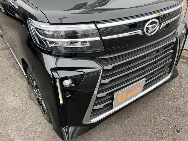タントカスタムＸ１４インチアルミホイール　大型エアロバンパー　フルＬＥＤヘッドランプ　オート格納式カラードドアミラー　両側パワースライドドア　キーフリーシステム　プッシュボタンスタート（静岡県）の中古車