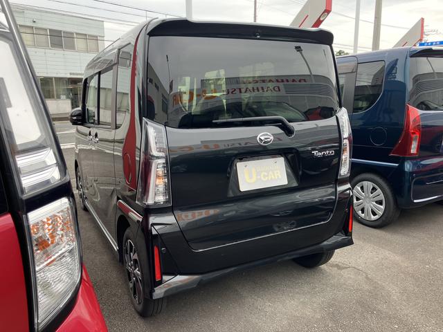 タントカスタムＸ１４インチアルミホイール　大型エアロバンパー　フルＬＥＤヘッドランプ　オート格納式カラードドアミラー　両側パワースライドドア　キーフリーシステム　プッシュボタンスタート（静岡県）の中古車