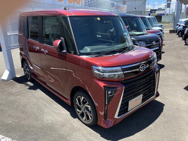 タントカスタムＸ１４インチアルミホイール　大型エアロバンパー　フルＬＥＤヘッドランプ　オート格納式カラードドアミラー　両側パワースライドドア　キーフリーシステム　プッシュボタンスタート（静岡県）の中古車