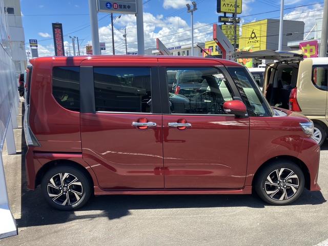 タントカスタムＸ１４インチアルミホイール　大型エアロバンパー　フルＬＥＤヘッドランプ　オート格納式カラードドアミラー　両側パワースライドドア　キーフリーシステム　プッシュボタンスタート（静岡県）の中古車