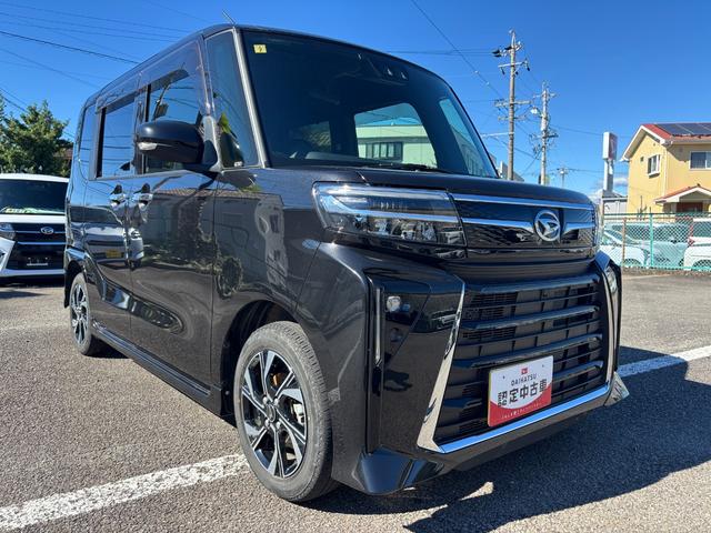 タントカスタムＸ１４インチアルミホイール　大型エアロバンパー　フルＬＥＤヘッドランプ　オート格納式カラードドアミラー　両側パワースライドドア　キーフリーシステム　プッシュボタンスタート（静岡県）の中古車