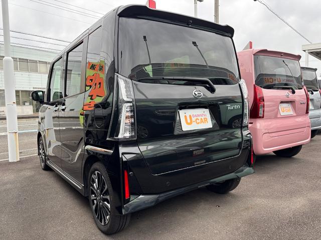 タントカスタムRS15インチアルミホイール キーフリーシステム プッシュボタンスタート オートエアコン(プッシュ式) フルLEDヘッドランプ オート格納式カラードドアミラー 本革巻ステアリングホイール(静岡県)の中古車