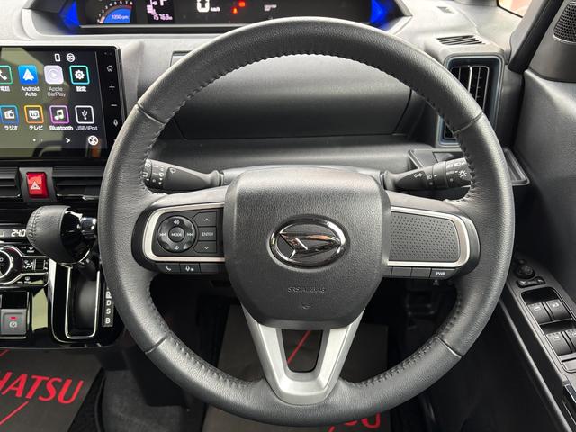 タントカスタムRS15インチアルミホイール キーフリーシステム プッシュボタンスタート オートエアコン(プッシュ式) フルLEDヘッドランプ オート格納式カラードドアミラー 本革巻ステアリングホイール(静岡県)の中古車