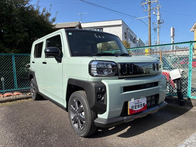 タフトＧ　ダーククロムベンチャーメッキドアアウターハンドル　１５インチアルミホイール　オートレベリング機能付フルＬＥＤヘッドランプ　ＬＥＤフォグランプ　本革巻ステアリングホイール　本革巻インパネセンターシフト（静岡県）の中古車