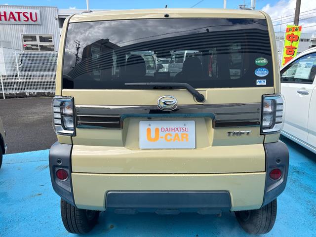 タフトＧ１５インチアルミホイール　オートレベリング機能付フルＬＥＤヘッドランプ　ＬＥＤフォグランプ　本革巻ステアリングホイール　本革巻インパネセンターシフト　ＴＦＴカラーマルチインフォメーションディスプレイ（静岡県）の中古車