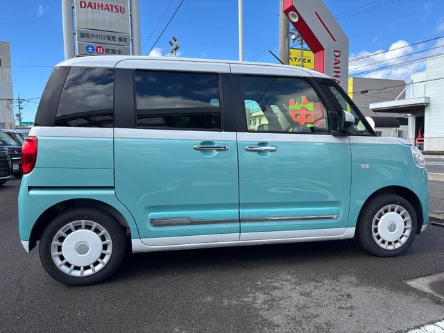 ムーヴキャンバスストライプスＧ１４インチフルホイールキャップ　ＬＥＤヘッドランプ　ＬＥＤフォグランプ　ホっとカップホルダー　両側パワースライドドア　キーフリーシステム　プッシュボタンスタート　ＵＶカットガラス（静岡県）の中古車