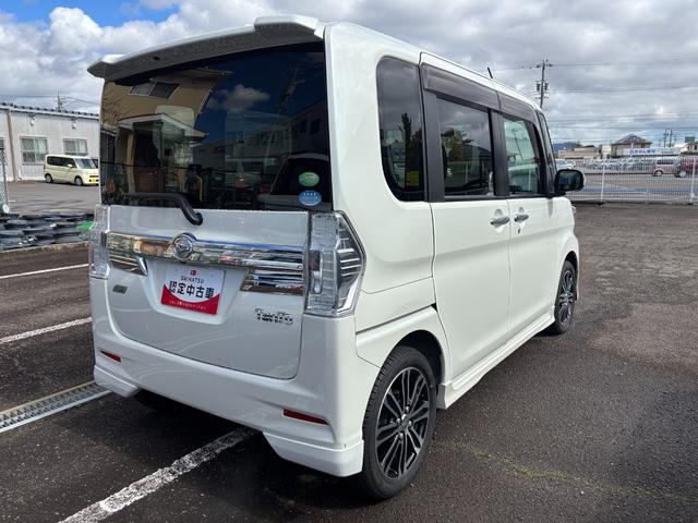 タントカスタムＲＳ　ＳＡ１５インチアルミホイール　大型エアロバンパー　ＬＥＤヘッドランプ　オート格納式カラードドアミラー　本革巻ステアリングホイール　両側パワースライドドア（静岡県）の中古車