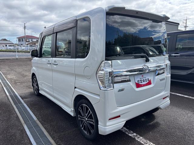 タントカスタムＲＳ　ＳＡ１５インチアルミホイール　大型エアロバンパー　ＬＥＤヘッドランプ　オート格納式カラードドアミラー　本革巻ステアリングホイール　両側パワースライドドア（静岡県）の中古車