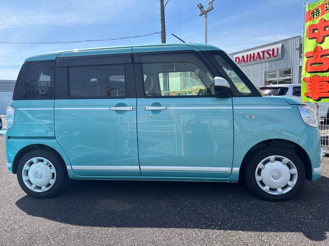 ムーヴキャンバスＧホワイトアクセントＶＳ　ＳＡIII１４インチフルホイールキャップ　ＬＥＤヘッドランプ　キーフリーシステム　両側パワースライドドア　オートエアコン（プッシュ式）　オートライト　置きラクボックス（静岡県）の中古車