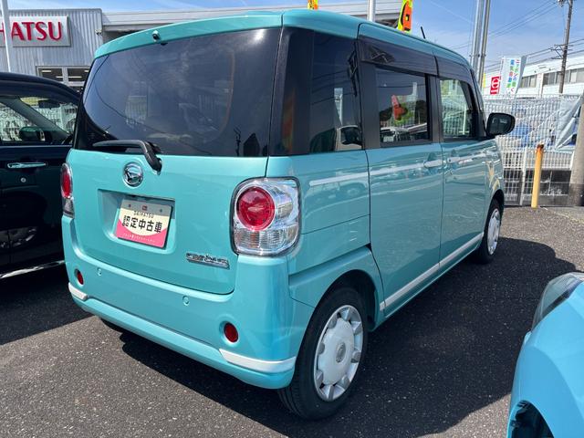 ムーヴキャンバスＧホワイトアクセントＶＳ　ＳＡIII１４インチフルホイールキャップ　ＬＥＤヘッドランプ　キーフリーシステム　両側パワースライドドア　オートエアコン（プッシュ式）　オートライト　置きラクボックス（静岡県）の中古車