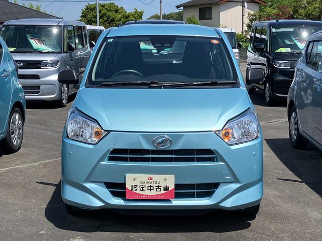 ミライースＬ　ＳＡIII１３インチフルホイールキャップ　マルチリフレクターハロゲンヘッドランプ　可倒式ドアミラー　自発光式デジタルメーターアンバーイルミネーションメーター　マニュアルエアコン（ダイヤル式）　キーレスエントリー（静岡県）の中古車