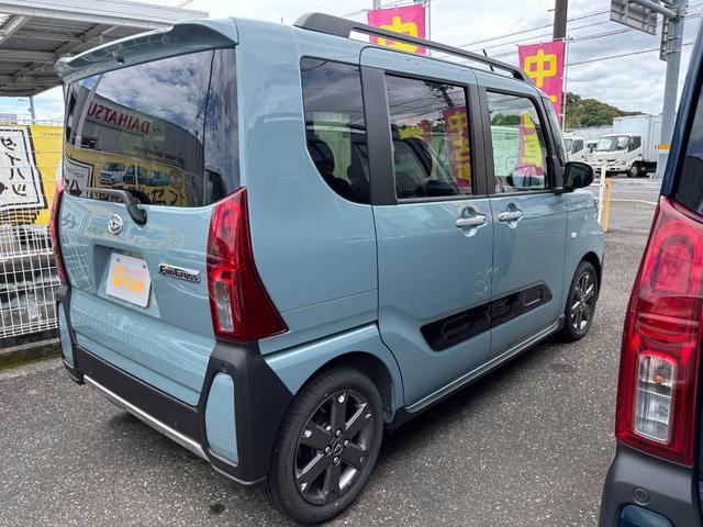 タントファンクロスターボ１５インチアルミホイール　フルＬＥＤヘッドランプ　オート格納式カラードドアミラー　両側パワースライドドア　キーフリーシステム　プッシュボタンスタート（静岡県）の中古車