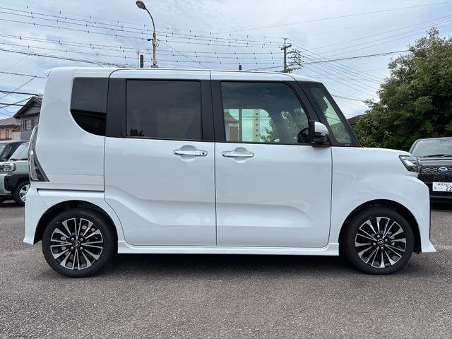 タントカスタムＲＳ１５インチアルミホイール　キーフリーシステム　プッシュボタンスタート　オートエアコン（プッシュ式）　フルＬＥＤヘッドランプ　オート格納式カラードドアミラー　本革巻ステアリングホイール（静岡県）の中古車