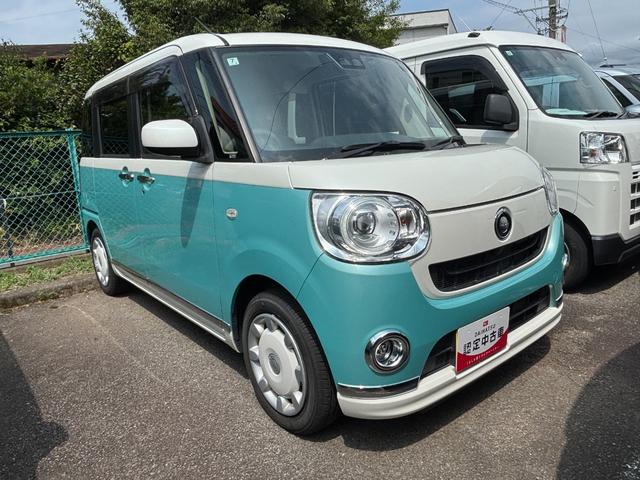 ムーヴキャンバスＧメイクアップリミテッド　ＳＡIII１４インチフルホイールキャップ　ＬＥＤヘッドランプ　キーフリーシステム　両側パワースライドドア　オートエアコン（プッシュ式）　オートライト　置きラクボックス（静岡県）の中古車