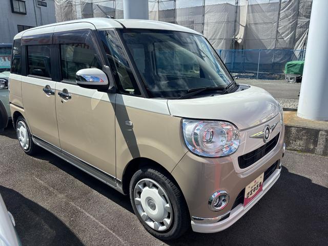 ムーヴキャンバスGメイクアップ SAIII14インチフルホイールキャップ LEDヘッドランプ キーフリーシステム 両側パワースライドドア オートエアコン(プッシュ式) オートライト 置きラクボックス(静岡県)の中古車