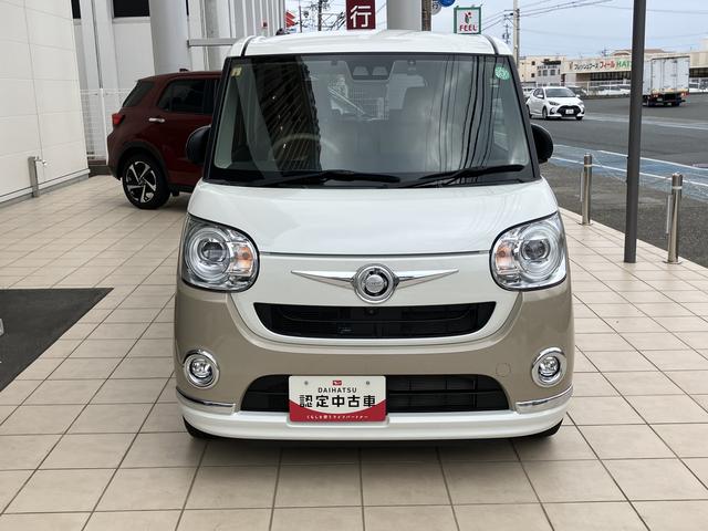 ムーヴキャンバスＧメイクアップリミテッド　ＳＡIII１４インチフルホイールキャップ　ＬＥＤヘッドランプ　キーフリーシステム　両側パワースライドドア　オートエアコン（プッシュ式）　オートライト　置きラクボックス（静岡県）の中古車