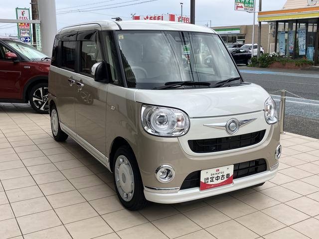 ムーヴキャンバスＧメイクアップリミテッド　ＳＡIII１４インチフルホイールキャップ　ＬＥＤヘッドランプ　キーフリーシステム　両側パワースライドドア　オートエアコン（プッシュ式）　オートライト　置きラクボックス（静岡県）の中古車