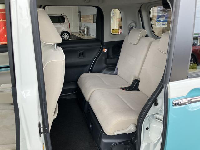 ムーヴキャンバスＸリミテッドメイクアップ　ＳＡIII１４インチフルホイールキャップ　キーフリーシステム　両側パワースライドドア　オートエアコン（プッシュ式）　オートライト　置きラクボックス（静岡県）の中古車