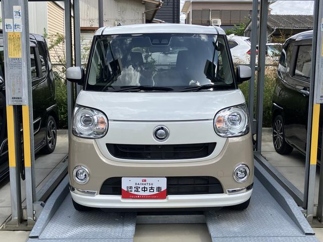 ムーヴキャンバスＧメイクアップリミテッド　ＳＡIII１４インチフルホイールキャップ　ＬＥＤヘッドランプ　キーフリーシステム　両側パワースライドドア　オートエアコン（プッシュ式）　オートライト　置きラクボックス（静岡県）の中古車
