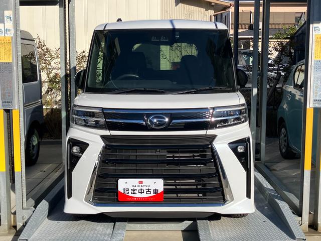 タントカスタムX14インチアルミホイール 大型エアロバンパー フルLEDヘッドランプ オート格納式カラードドアミラー 両側パワースライドドア キーフリーシステム プッシュボタンスタート(静岡県)の中古車