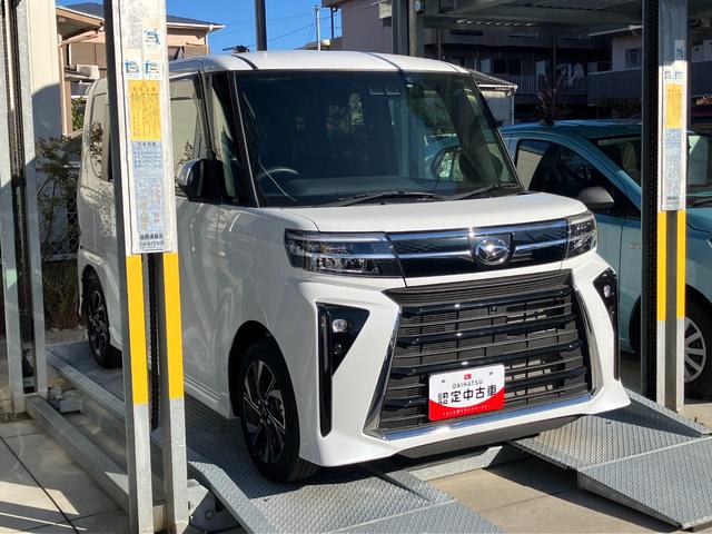 タントカスタムX14インチアルミホイール 大型エアロバンパー フルLEDヘッドランプ オート格納式カラードドアミラー 両側パワースライドドア キーフリーシステム プッシュボタンスタート(静岡県)の中古車