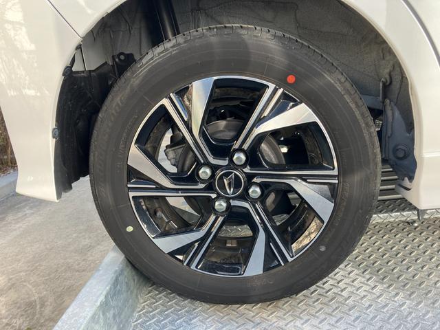 タントカスタムX14インチアルミホイール 大型エアロバンパー フルLEDヘッドランプ オート格納式カラードドアミラー 両側パワースライドドア キーフリーシステム プッシュボタンスタート(静岡県)の中古車