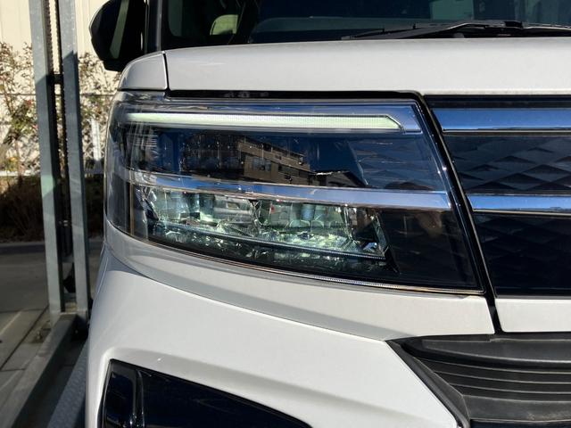 タントカスタムX14インチアルミホイール 大型エアロバンパー フルLEDヘッドランプ オート格納式カラードドアミラー 両側パワースライドドア キーフリーシステム プッシュボタンスタート(静岡県)の中古車