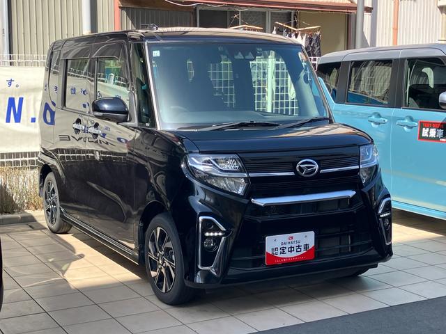 タントカスタムX14インチアルミホイール 大型エアロバンパー フルLEDヘッドランプ オート格納式カラードドアミラー 両側パワースライドドア キーフリーシステム プッシュボタンスタート(静岡県)の中古車