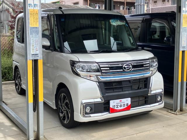 タントカスタムRS トップエディションVS SAIII15インチアルミホイール 大型エアロバンパー LEDヘッドランプ オート格納式カラードドアミラー 本革巻ステアリングホイール 両側パワースライドドア(静岡県)の中古車