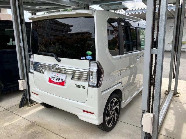タントカスタムRS トップエディションVS SAIII15インチアルミホイール 大型エアロバンパー LEDヘッドランプ オート格納式カラードドアミラー 本革巻ステアリングホイール 両側パワースライドドア(静岡県)の中古車