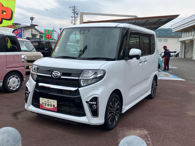 タントカスタムＲＳ１５インチアルミホイール　大型エアロバンパー　フルＬＥＤヘッドランプ　オート格納式カラードドアミラー　本革巻ステアリングホイール（静岡県）の中古車