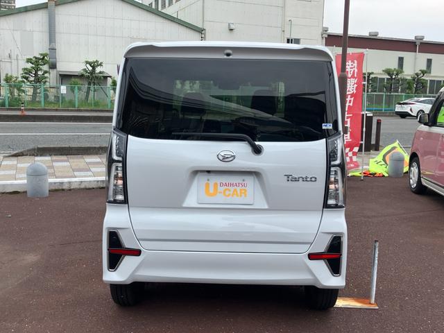 タントカスタムＲＳ１５インチアルミホイール　大型エアロバンパー　フルＬＥＤヘッドランプ　オート格納式カラードドアミラー　本革巻ステアリングホイール（静岡県）の中古車