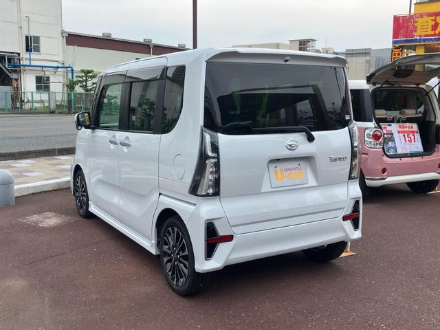 タントカスタムＲＳ１５インチアルミホイール　大型エアロバンパー　フルＬＥＤヘッドランプ　オート格納式カラードドアミラー　本革巻ステアリングホイール（静岡県）の中古車