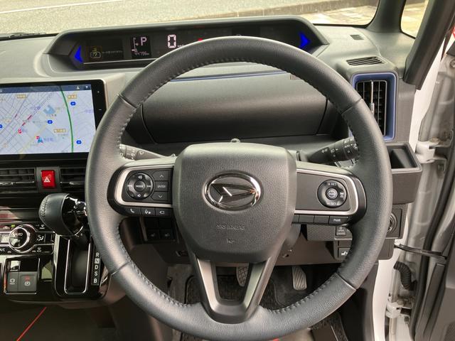 タントカスタムＲＳ１５インチアルミホイール　大型エアロバンパー　フルＬＥＤヘッドランプ　オート格納式カラードドアミラー　本革巻ステアリングホイール（静岡県）の中古車