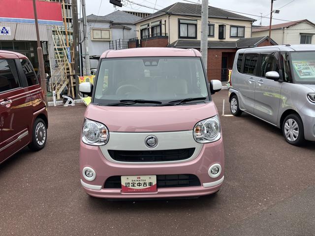 ムーヴキャンバスＸホワイトアクセントリミテッド　ＳＡIII１４インチフルホイールキャップ　キーフリーシステム　両側パワースライドドア　オートエアコン（プッシュ式）　オートライト　プッシュボタンスタート（静岡県）の中古車