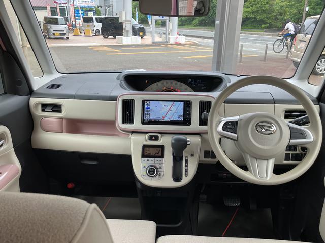 ムーヴキャンバスＸホワイトアクセントリミテッド　ＳＡIII１４インチフルホイールキャップ　キーフリーシステム　両側パワースライドドア　オートエアコン（プッシュ式）　オートライト　プッシュボタンスタート（静岡県）の中古車