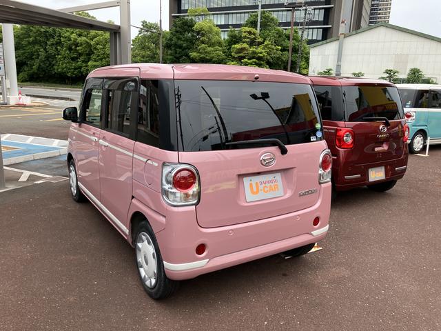 ムーヴキャンバスＸホワイトアクセントリミテッド　ＳＡIII１４インチフルホイールキャップ　キーフリーシステム　両側パワースライドドア　オートエアコン（プッシュ式）　オートライト　プッシュボタンスタート（静岡県）の中古車