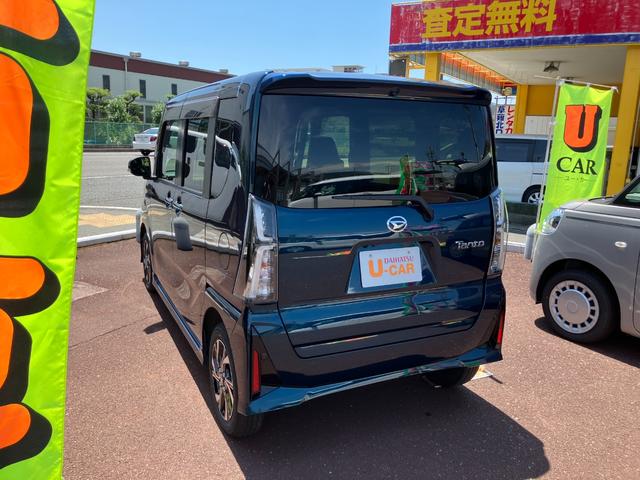 タントカスタムＸ１４インチアルミホイール　大型エアロバンパー　フルＬＥＤヘッドランプ　オート格納式カラードドアミラー　両側パワースライドドア　キーフリーシステム　プッシュボタンスタート（静岡県）の中古車