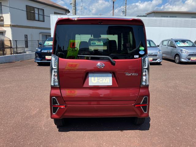タントカスタムＲＳ１５インチアルミホイール　キーフリーシステム　プッシュボタンスタート　オートエアコン（プッシュ式）　フルＬＥＤヘッドランプ　オート格納式カラードドアミラー　本革巻ステアリングホイール（静岡県）の中古車