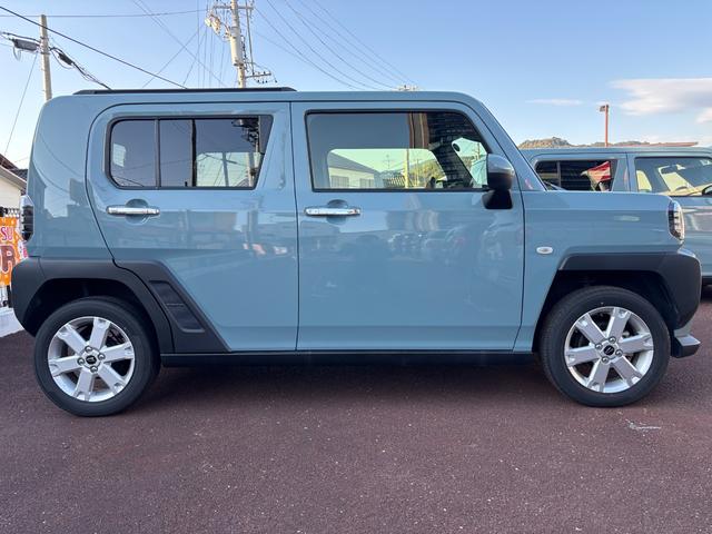 タフトG クロムベンチャーメッキドアアウターハンドル 15インチアルミホイール オートレベリング機能付フルLEDヘッドランプ LEDフォグランプ 本革巻ステアリングホイール 本革巻インパネセンターシフト(静岡県)の中古車