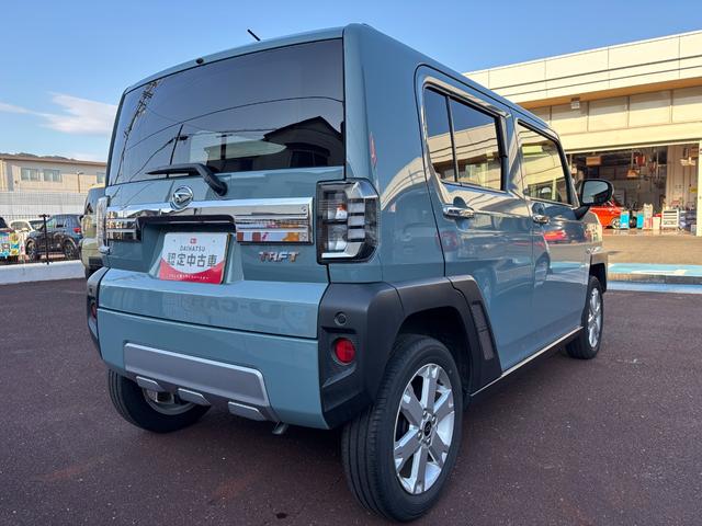 タフトG クロムベンチャーメッキドアアウターハンドル 15インチアルミホイール オートレベリング機能付フルLEDヘッドランプ LEDフォグランプ 本革巻ステアリングホイール 本革巻インパネセンターシフト(静岡県)の中古車