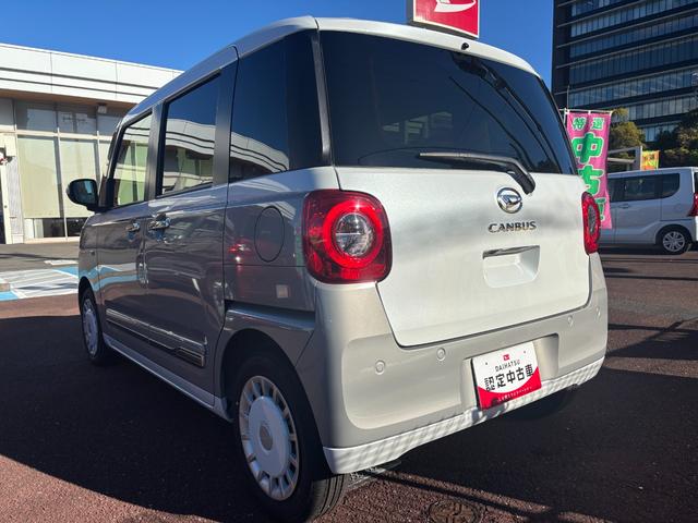 ムーヴキャンバスストライプスG14インチフルホイールキャップ LEDヘッドランプ LEDフォグランプ ホっとカップホルダー 両側パワースライドドア キーフリーシステム プッシュボタンスタート UVカットガラス(静岡県)の中古車