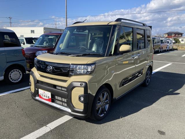 タントファンクロスターボ　ナビ付ナビ　１５インチアルミホイール　キーフリーシステム　プッシュボタンスタート　オートエアコン（プッシュ式）　フルＬＥＤヘッドランプ　オート格納式カラードドアミラー　本革巻ステアリングホイール（静岡県）の中古車