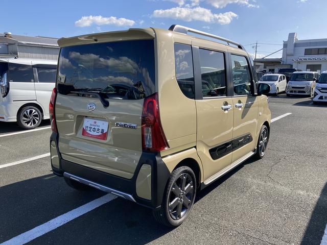 タントファンクロスターボ　ナビ付ナビ　１５インチアルミホイール　キーフリーシステム　プッシュボタンスタート　オートエアコン（プッシュ式）　フルＬＥＤヘッドランプ　オート格納式カラードドアミラー　本革巻ステアリングホイール（静岡県）の中古車