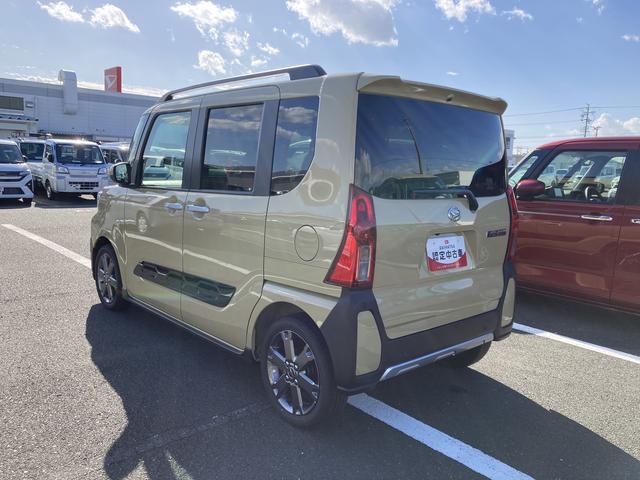 タントファンクロスターボ　ナビ付ナビ　１５インチアルミホイール　キーフリーシステム　プッシュボタンスタート　オートエアコン（プッシュ式）　フルＬＥＤヘッドランプ　オート格納式カラードドアミラー　本革巻ステアリングホイール（静岡県）の中古車