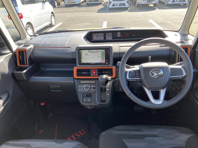 タントファンクロスターボ　ナビ付ナビ　１５インチアルミホイール　キーフリーシステム　プッシュボタンスタート　オートエアコン（プッシュ式）　フルＬＥＤヘッドランプ　オート格納式カラードドアミラー　本革巻ステアリングホイール（静岡県）の中古車