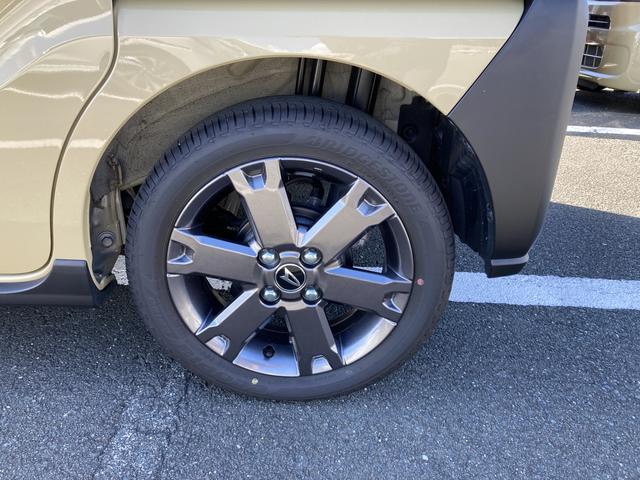 タントファンクロスターボ　ナビ付ナビ　１５インチアルミホイール　キーフリーシステム　プッシュボタンスタート　オートエアコン（プッシュ式）　フルＬＥＤヘッドランプ　オート格納式カラードドアミラー　本革巻ステアリングホイール（静岡県）の中古車