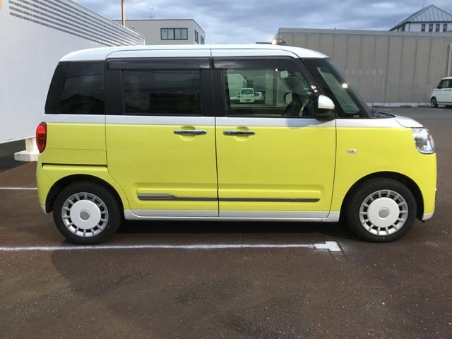 ムーヴキャンバスストライプスＧ１４インチフルホイールキャップ　ＬＥＤヘッドランプ　ＬＥＤフォグランプ　ホっとカップホルダー　両側パワースライドドア　キーフリーシステム　プッシュボタンスタート　ＵＶカットガラス（静岡県）の中古車